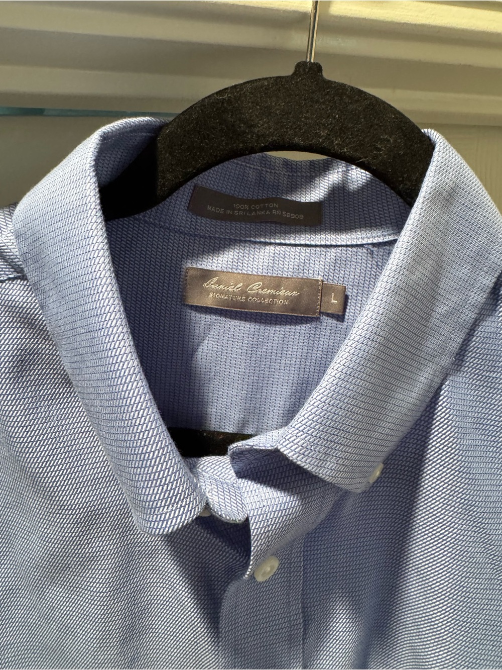 Daniel Cremieux Light Blue Textured Cotton Dress Shirt